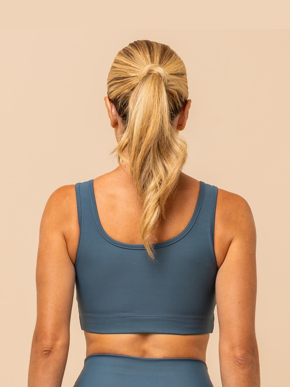 Teal Sports Top – Wide Straps & Square Neckline