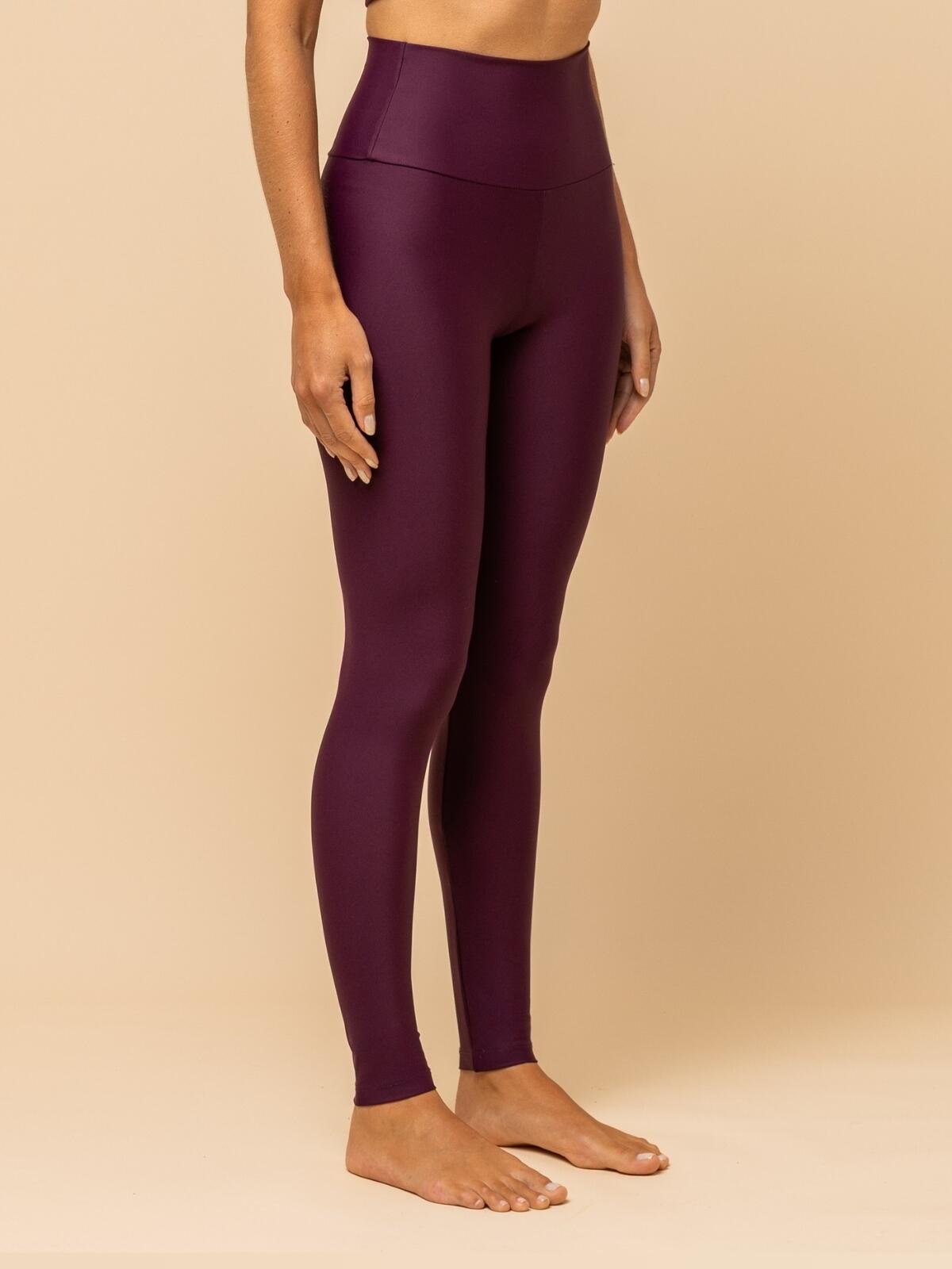 High-Waist Legging Burgundy – Compression & Comfort