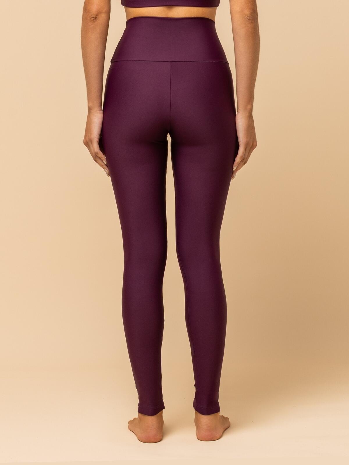 High-Waist Legging Burgundy – Compression & Comfort