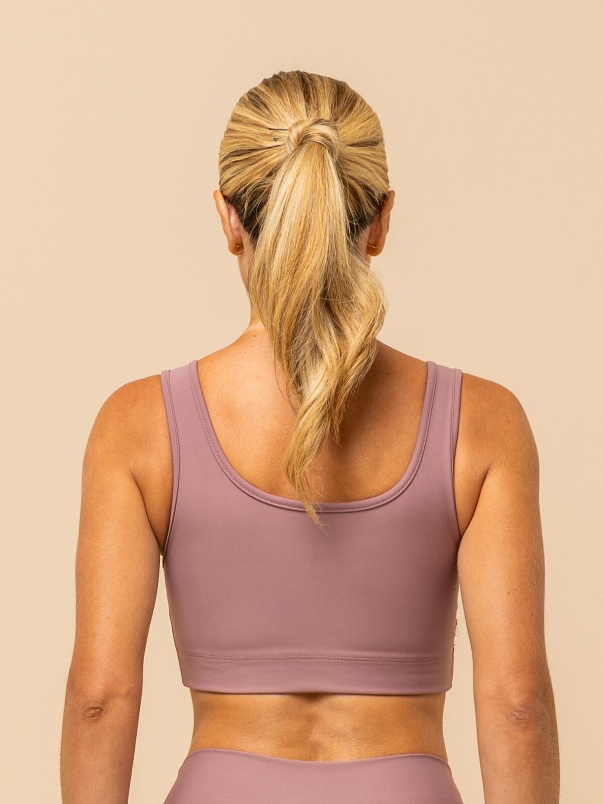 Pink Sports Top – Wide Straps & Square Neckline