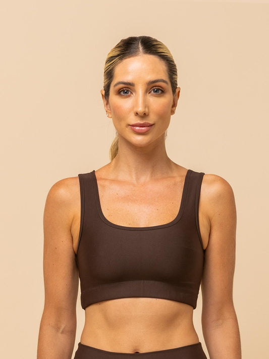 Brown Sports Top – Support & Comfort